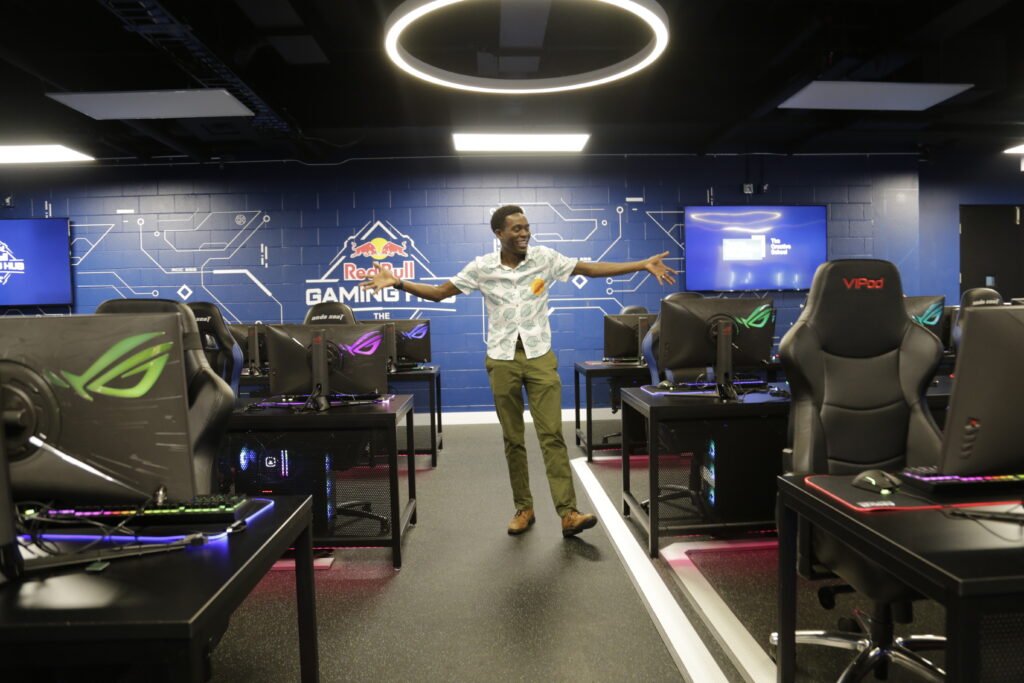 Kristopher Alexander posing inside of the Red Bull Gaming Hub on Sept. 27, 2022.