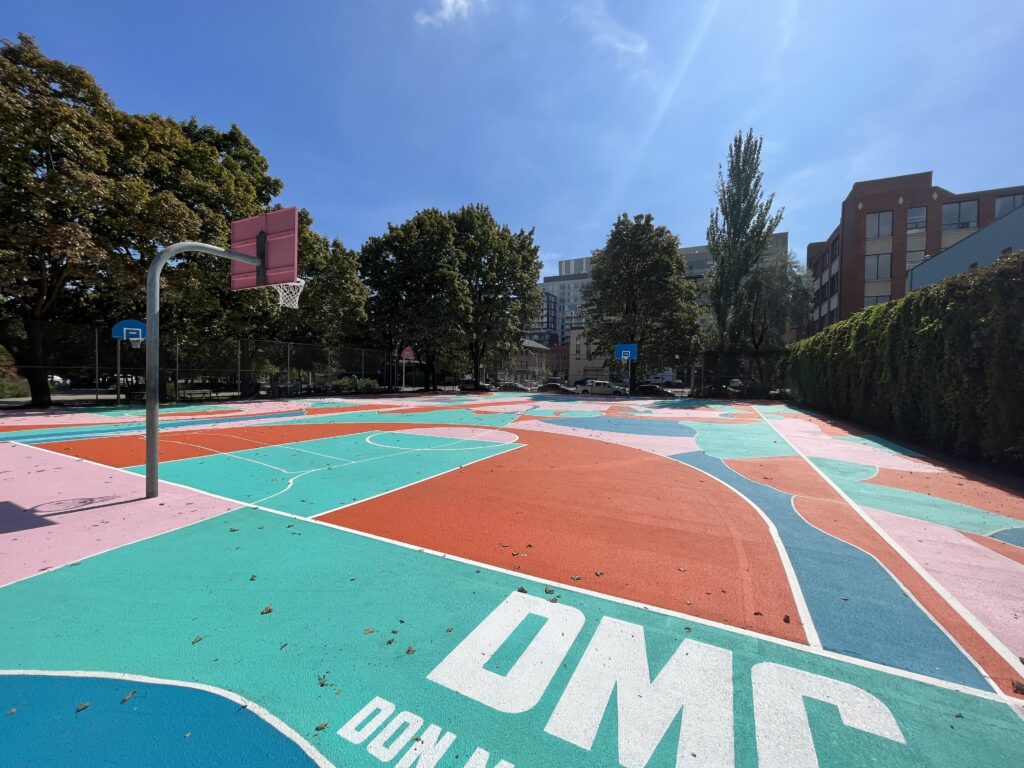 WNBA-themed basketball court in Toronto