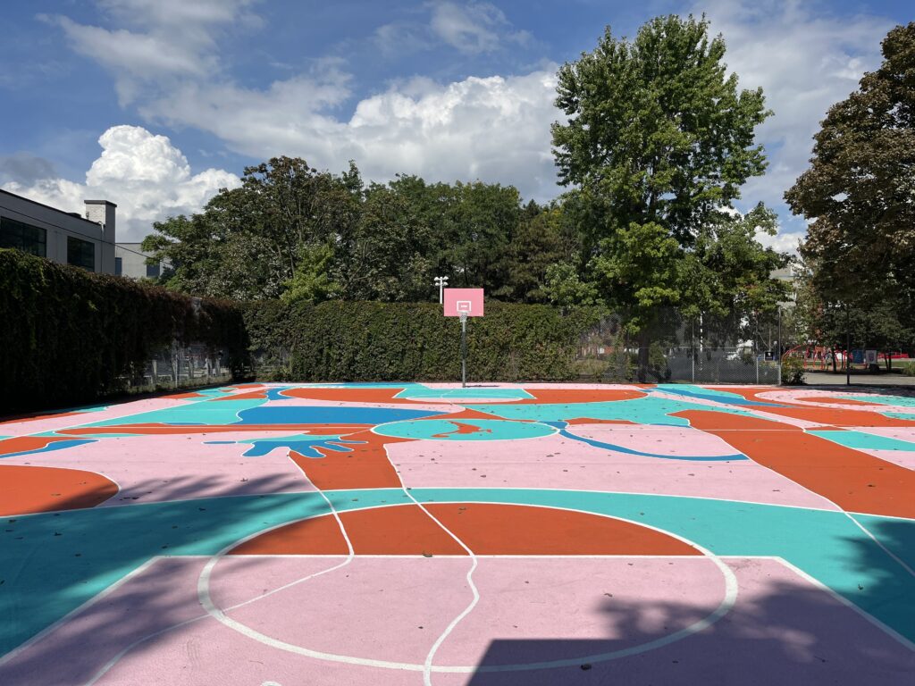 WNBA court.