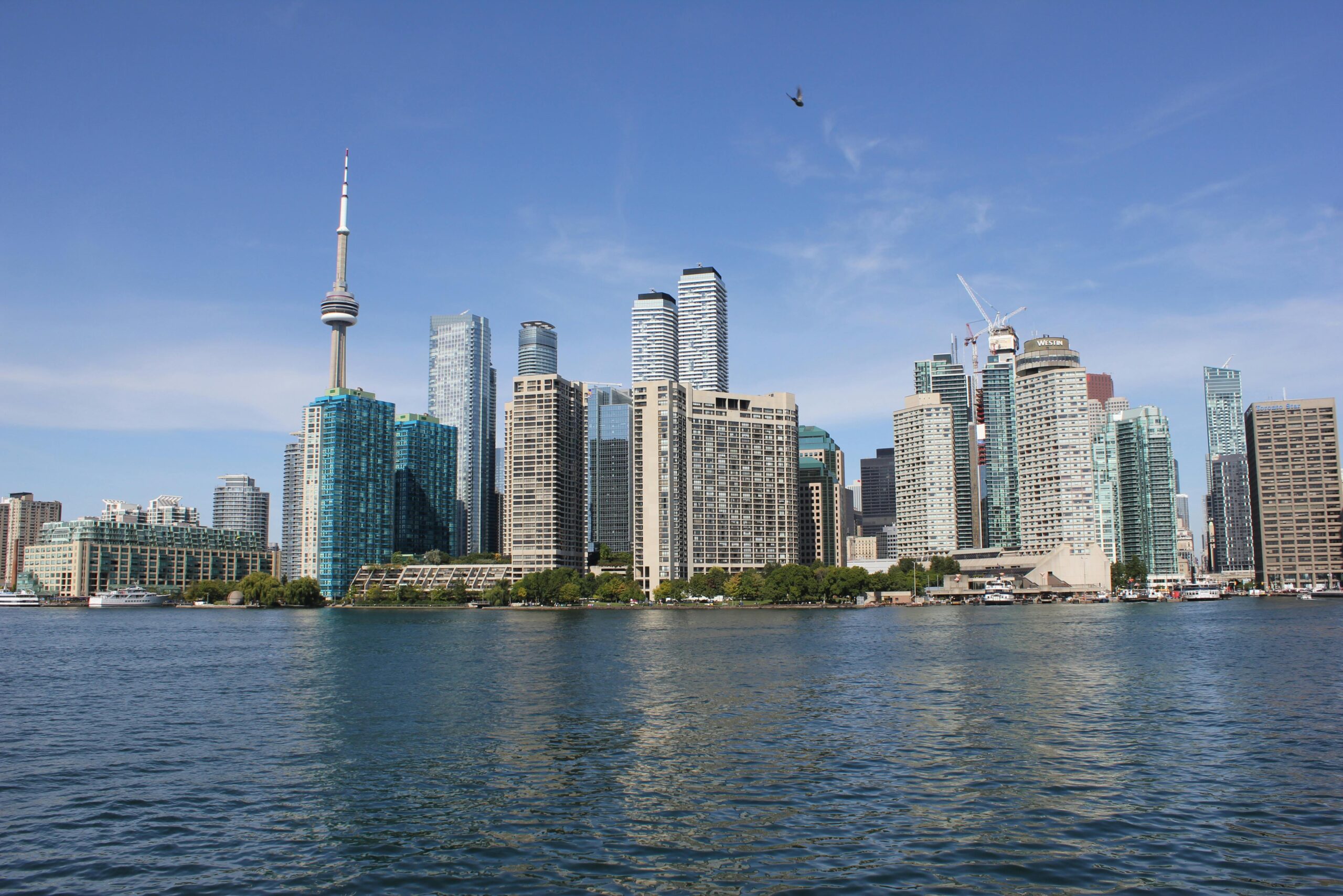 Landscape image of the Toronto waterfront skyline.