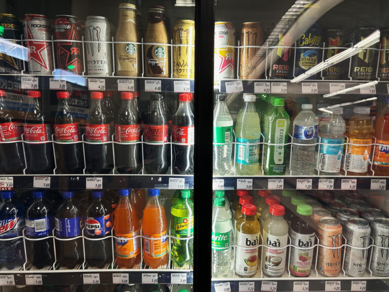 Convenience store drink fridge display case