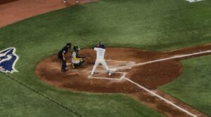 Baseball player batting